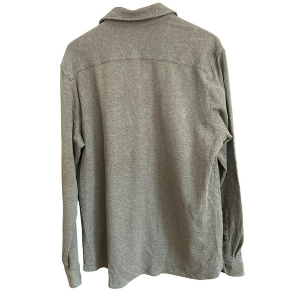 L.L.Bean Mens Slightly Fitted Dark Green Chamois Button Up Shirt Size Large EUC - Picture 5 of 7